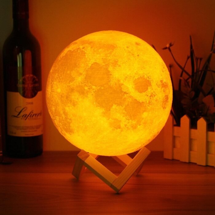 3D Moon Lamp 16 Colors Remote & Touch - 15 cm - Image 6