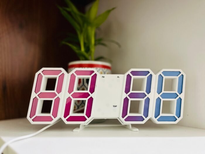3D LED Digital Clock Electronic Table Clock Alarm Clock Wall Glowing Hanging Clocks - Wall Clock - Image 21
