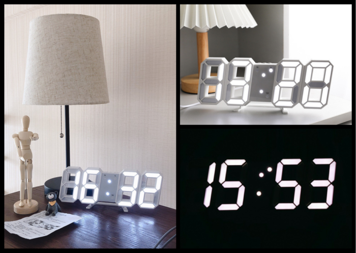3D LED Digital Clock Electronic Table Clock Alarm Clock Wall Glowing Hanging Clocks - Wall Clock - Image 17