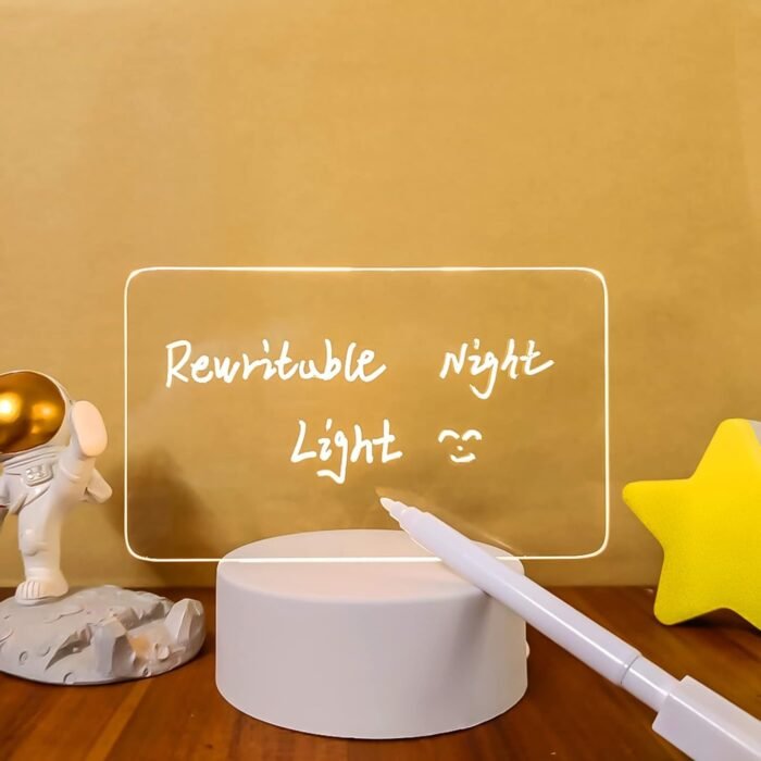 (BC)Creative Note Board Led Night Light Rewritable Message Board with Pen,USB Night Lamp Decoration (Transverse) - Image 6