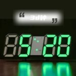 3D LED Digital Clock Electronic Table Clock Alarm Clock Wall Glowing Hanging Clocks - Wall Clock - Image 3