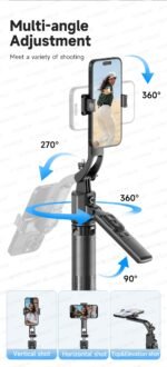 1630mm/64in C17 Tripod Selfie Stick 360° Auto Rotation Shooting Quadruped Phone Stand Face Track Bluetooth Remote Control Tripie - Image 14