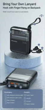 Awei P149K 10000mAh Portable Power Bank 22.5W Fast Charging - Image 2