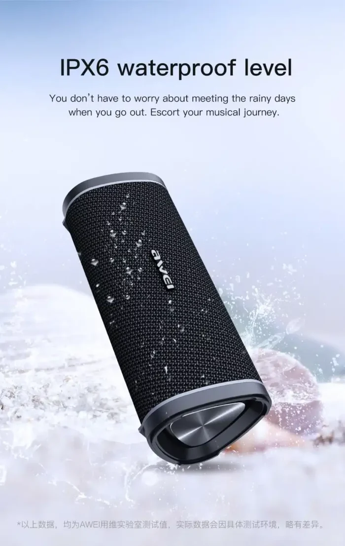 Awei Y331 Portable Waterpoof Bluetooth 5.0 Speaker - Image 2