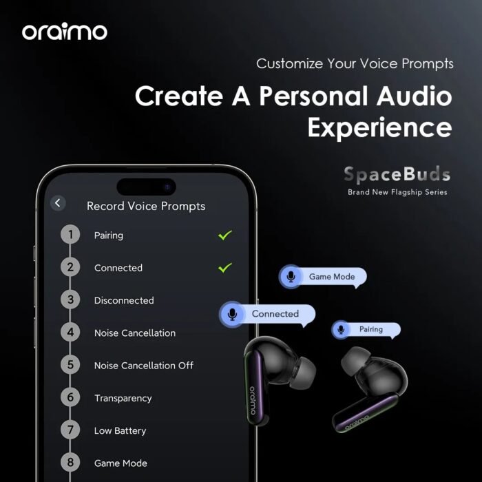 Oraimo OTW 630 SpaceBuds Hybrid ANC TWS Earbuds - Image 4
