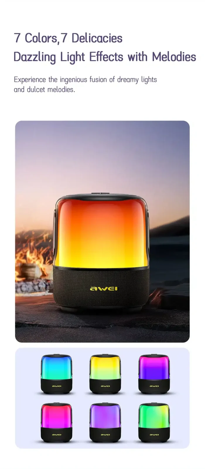 Awei Y680 TWS Powerful Waterproof Portable Wireless Subwoofer - Image 6