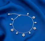 Natural Freshwater Silver Pearl Anklet