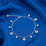 Natural Freshwater Silver Pearl Anklet
