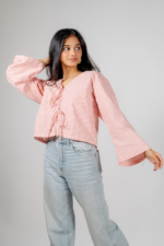 Red & White Striped Cotton Crop Palma Top