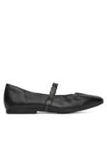 Elegant Black Leather Mary Jane Ballerina Shoe - Image 4