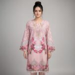 Micro Stretch Fabric Stylish Kurti - Light Pink