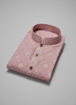 Men's Tisu Print Panjabi - Pink - Image 2