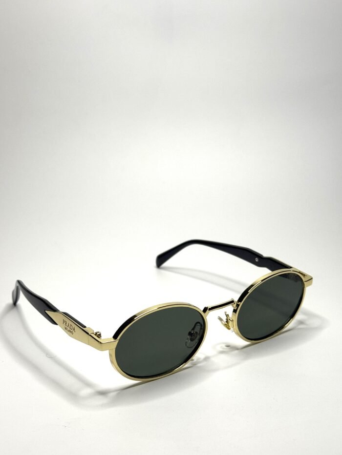 prada milano stainless steel Uv400 protection lens golden sunglass for ladies - Image 4