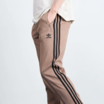 Cotton Athletic Track Trousers - Dark Beige