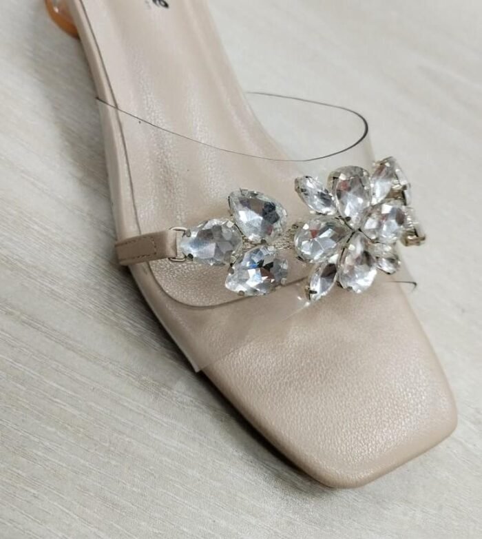 Transparent Rhinestone Women's Heel for All Season - Image 3