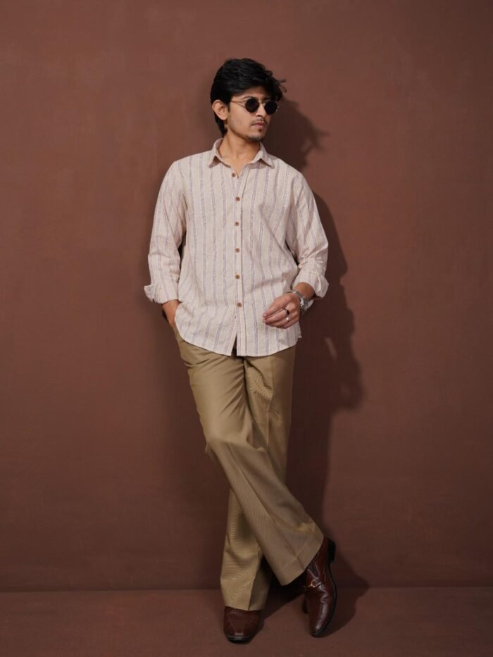 Glam Boy Earthy Shirt in Linen Cotton for Men - Image 2