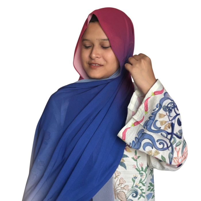 Women’s Imported Chiffon Hijab – Berry Blush - Image 2