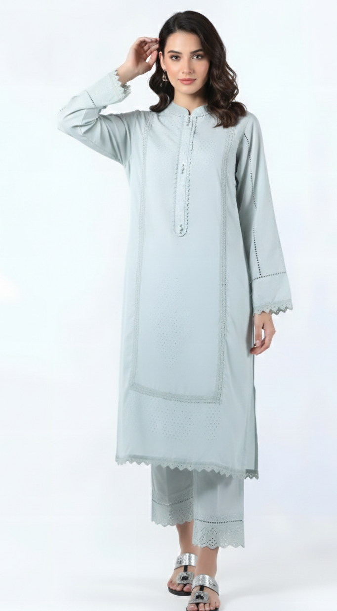 6b3fad29-c405-40ba-9fc4-553caa3bf5b7 Sana Safinaz Greenish Blue Kurti - Image 1