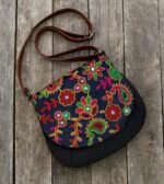 Embroidery Accent Alina Round Bag - Deep Cove - Image 2