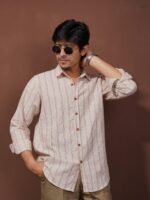 Glam Boy Earthy Shirt in Linen Cotton for Men