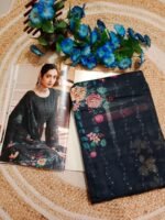 Delhi Boutiques Unstitched Cotton Three Piece - Mirage - Image 2