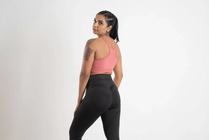 Zip Sports Bra for Women - Rose - Image 3