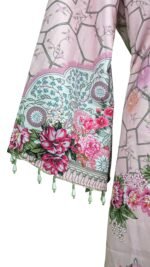 Micro Stretch Fabric Stylish Kurti - Light Pink - Image 3