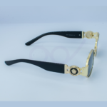 Golden Black Oval Retro Style Sunglass - Image 4