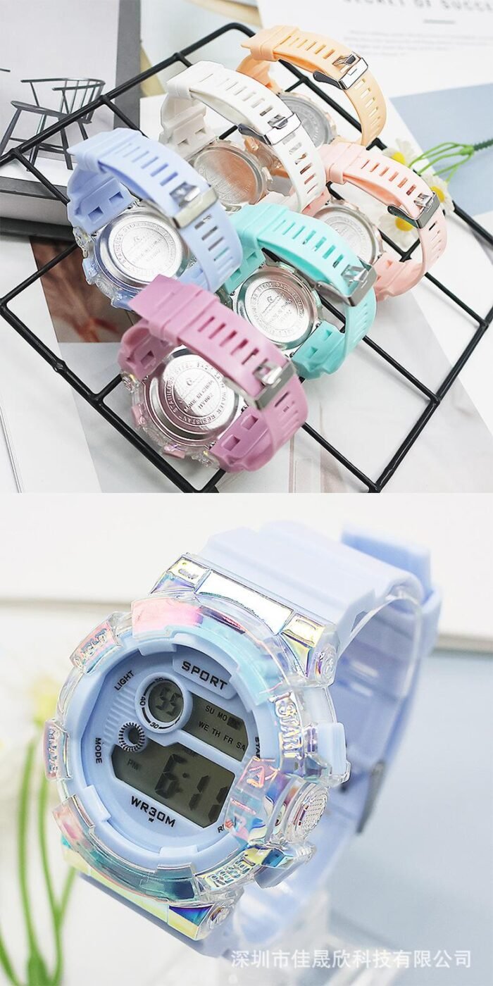 Iridescent Digital LED multifunction Sports Watch - Image 3