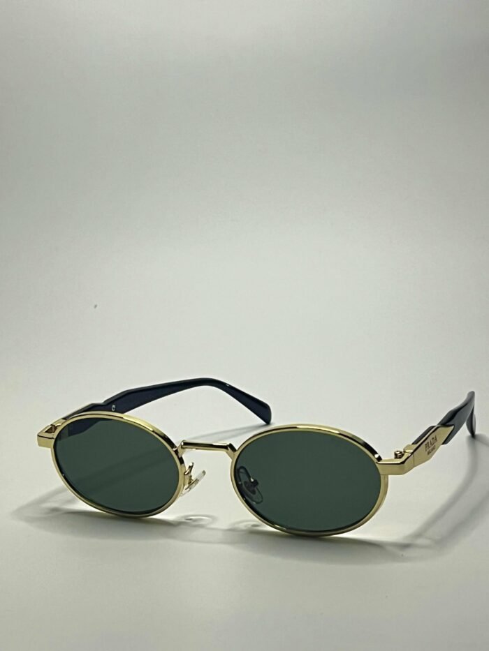 prada milano stainless steel Uv400 protection lens golden sunglass for ladies - Image 2