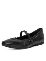 Elegant Black Leather Mary Jane Ballerina Shoe - Image 6