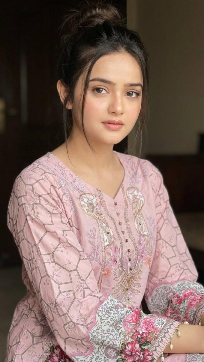 Micro Stretch Fabric Stylish Kurti - Light Pink - Image 5