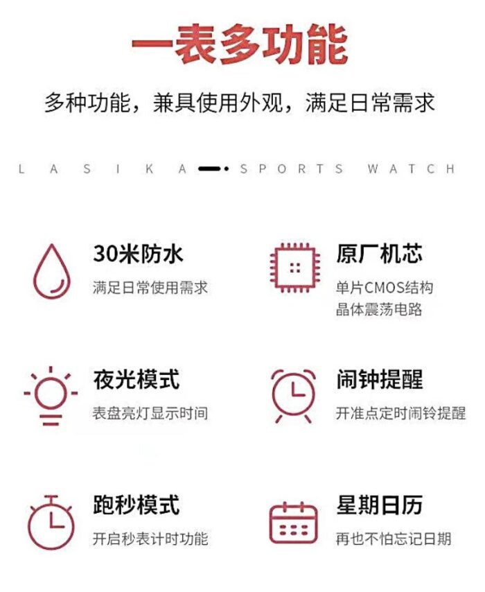 Iridescent Digital LED multifunction Sports Watch - Image 9