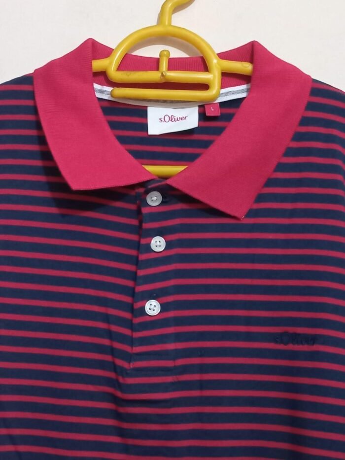 Premium S.Oliver Polo Tee Shirt - Red - Image 2