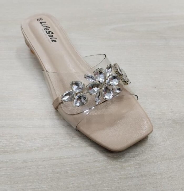 Transparent Rhinestone Women's Heel for All Season - Image 2