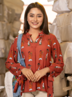 Dancing People Short Top – Vibrant Summer