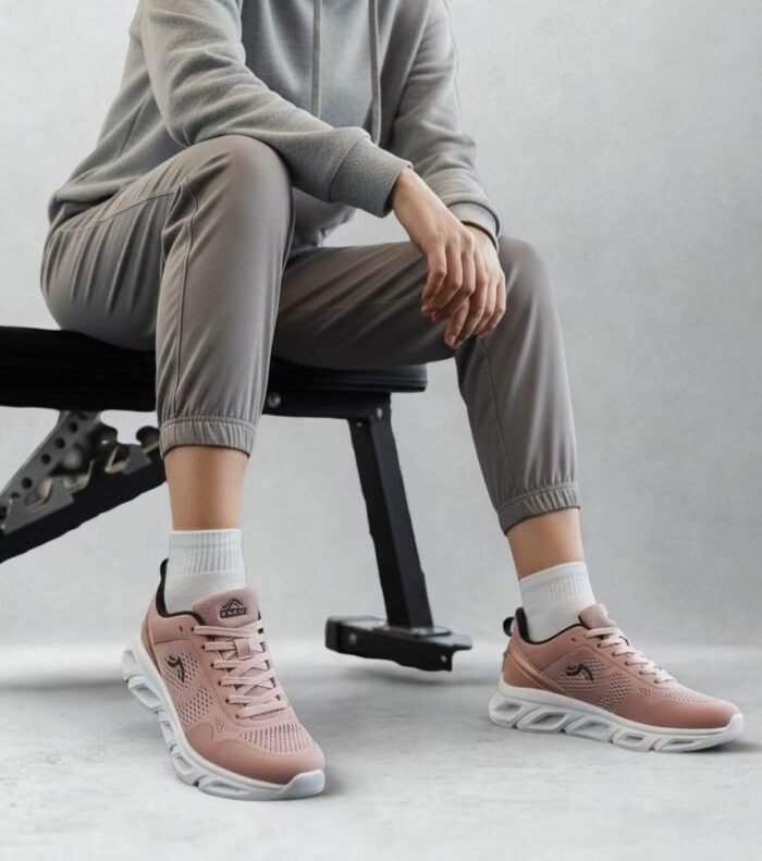 Comfort Fit Casual Running Shoes- Pink - Image 3
