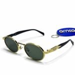 prada milano stainless steel Uv400 protection lens golden sunglass for ladies