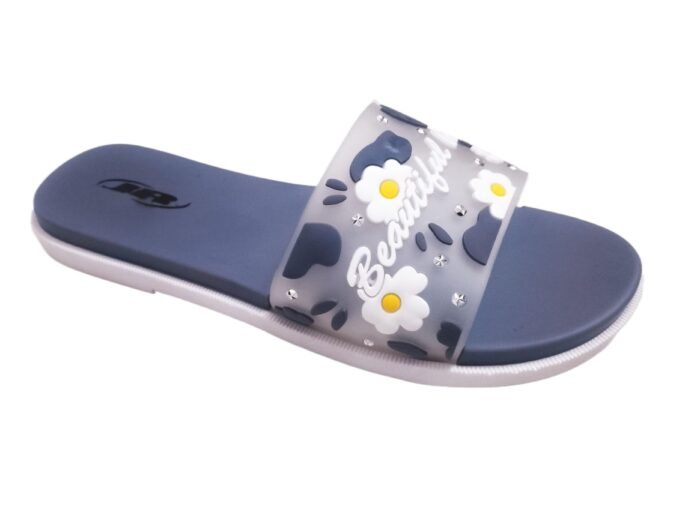 Women’s Soft Rubber Flat Sandals in Blue for Everyday Wear - Image 2