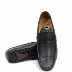Exclusive Design Genuine Leather Loafers - Black