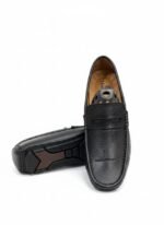 Exclusive Design Genuine Leather Loafers - Black