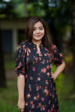 Kurimukul Digital Printed Lilen Co-ords - Black - Image 2