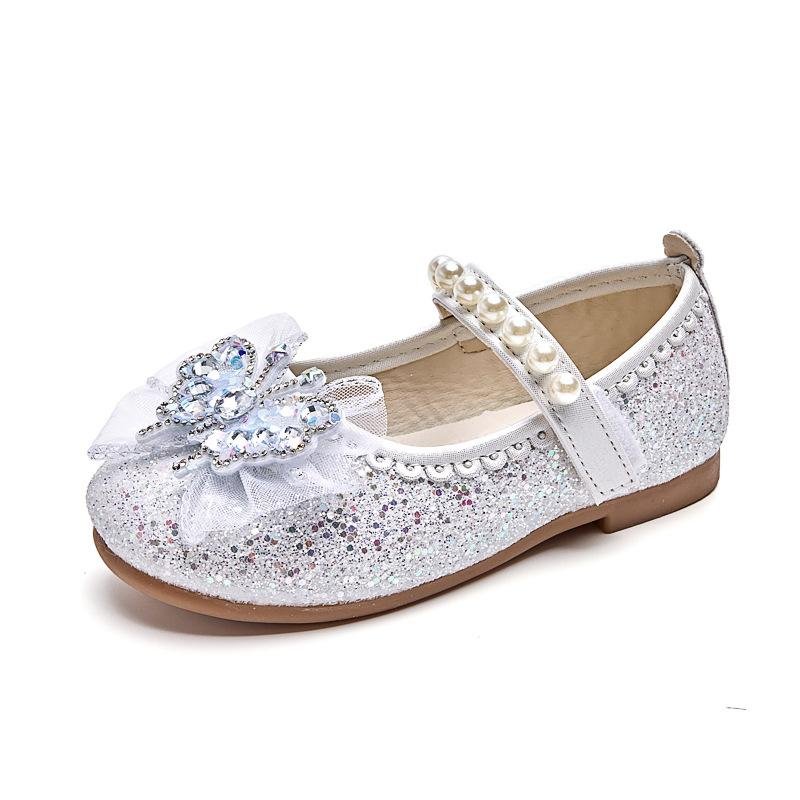 fc586f21-b671-4726-94ec-36e753d34f46 Kids Shimmering Butterfly Pearl Flats - Image 1