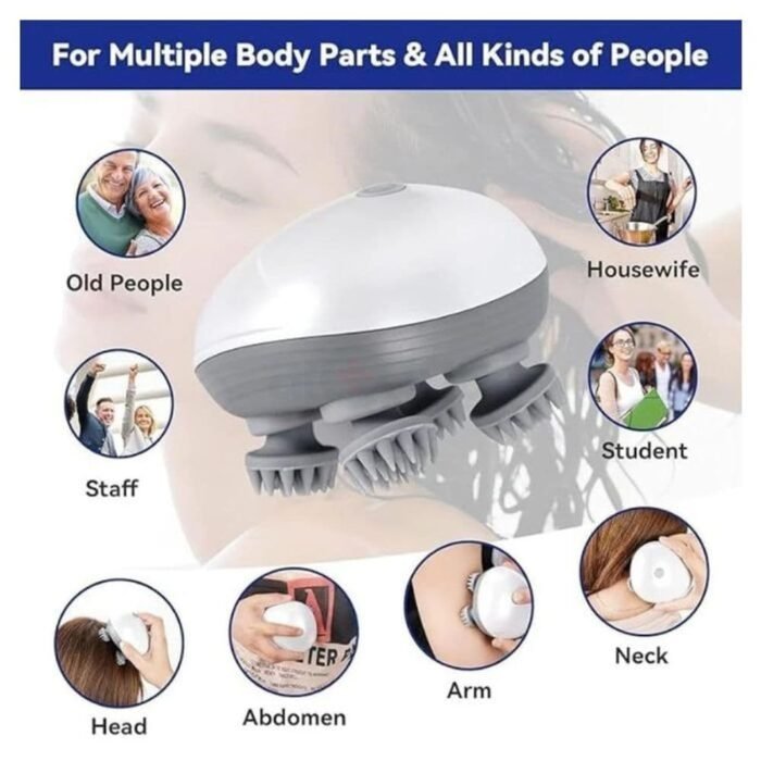 Smart Scalp Electric Massager Tool for Stress Relief, Blood Circulation & Hair Growth - Image 6