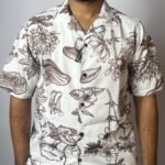 Manmode Printed Drop Shoulder Shirt - Nebula