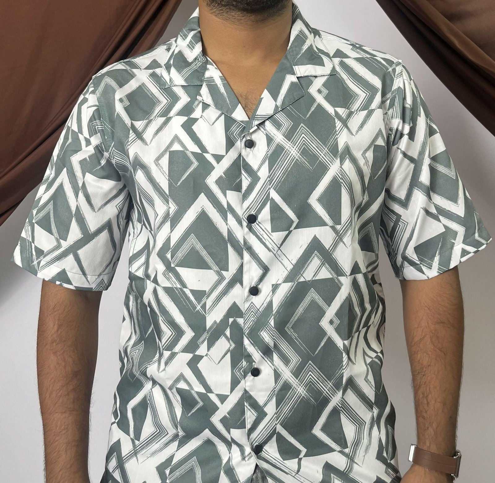 manmode-printed-drop-shoulder-shirt-raven_1_fHtDl9ao6-8 Manmode Printed Drop Shoulder Shirt - Raven - Image 1