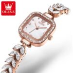 Oleevs L-9987 C Diamond Mermaid Luxury Ladies Quartz Watch - Image 3