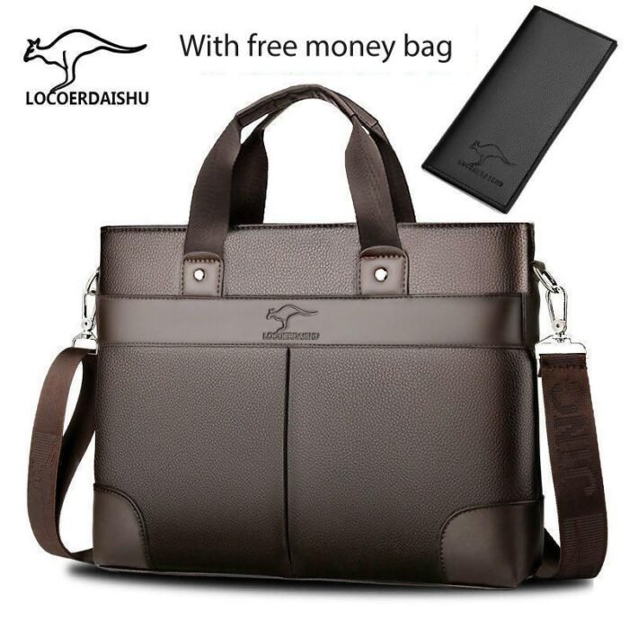 Stylish PU Leather Business Laptop Bag - Image 2