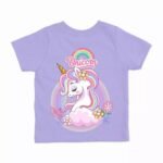 Unicorn Magic Dark Purple T-Shirt – For Little Dreamers and Rainbow Chasers